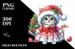 Cute Baby Cat for Christmass PNG Product Image 1