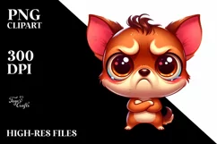 Crazy Chihuahua Cartoon Funny Clipart Product Image 3