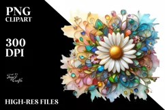 Watercolor Luxury Flower Splash Clipart Product Image 1