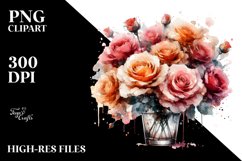 Peonies Watercolor PNG Product Image 1