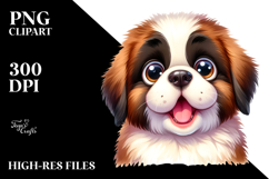 Cute Cartoon Saint Bernard, PNG Product Image 2