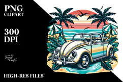 Retro Tropical Beetle Car, 20 oz Tumbler Product Image 2