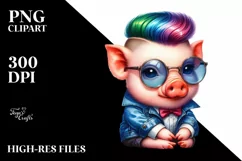 Sitting Baby Pig, PNG Product Image 3