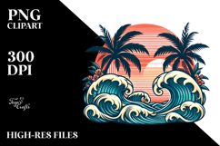 Retro Tropical Waves, 20 oz Tumbler Product Image 2