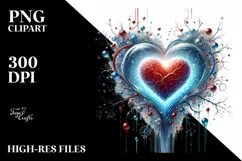 Simple Digital Painting Heart PNG Product Image 2