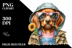 Baby Vizsla Watercolor, Sunglasses Jeans Product Image 1