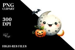 Funny Halloween Moon | Sublimation, Clipart Product Image 2