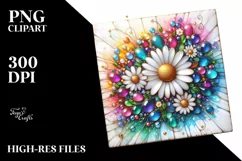 Watercolor Luxury Flower Splash Clipart Product Image 1