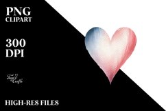 Simple Washed Watercolor Heart PNG Product Image 2