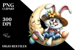 Bunny with Goofy Haircut, Transparent PNG Product Image 2