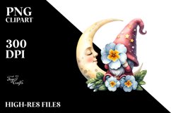 Cute Floral GNOME with Primrose PNG Product Image 2