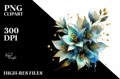 Sublimation Clipart Flower - A glossy lobelia Product Image 1