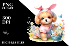Dressed Baby Poodle for Easter PNG Product Image 2