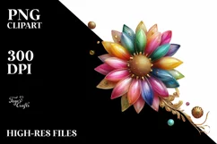 Watercolor Luxury Flower Love Splash Clipart Product Image 1