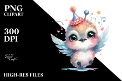 Baby Hummingbird with Party Hat PNG Product Image 2