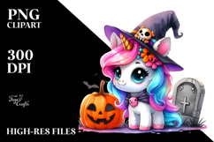 Cute Halloween Baby Unicorn | Sublimation | Clipart Product Image 2