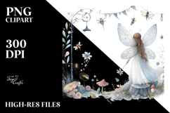 Washed Watercolor Whimsicall Fairy PNG Product Image 2
