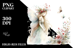 Washed Watercolor Whimsicall Fairy PNG Product Image 2