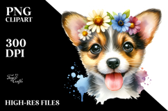 Colorful Watercolor of a Cute Dog , 20 oz Tumbler Product Image 2