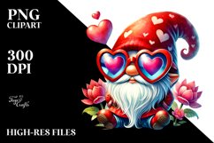 Detailed Gnome with Heart Sunglasses PNG Product Image 2