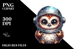 Energetic Baby Owl PNG Product Image 2