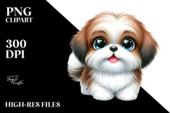 Cute Cartoon Shih Tzu PNG Product Image 2