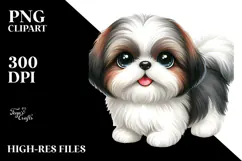 Cute Cartoon Shih Tzu PNG Product Image 2