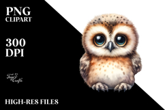 Cute Baby Owl PNG Product Image 2