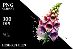 Glass Foxglove with Metallic Insertions | Watercolor Splash Product Image 1