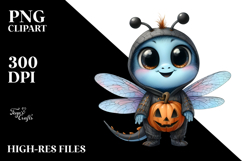 Funny Dragonfly Macaw Halloween Clipart Product Image 2