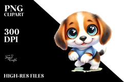 Watercolor Baby Beagle PNG Product Image 2