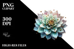 Dahlia with Golden Insertions, High-Res PNG Product Image 2