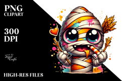 Silly Mummy Dressed as Candy Corn, PNG Product Image 2