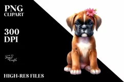 Watercolor Cute Vibrant Boxer | Sublimation | Clipart Product Image 3