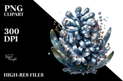 Detailed Hyacinth Watercolor Clipart Product Image 2