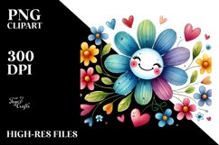 Colorful Flower Hearts PNG Product Image 2