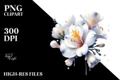 Glass Freesia with Golden Insertions | Watercolor Splash Product Image 1