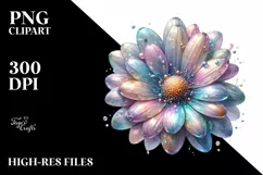 Detailed Pastel Shiny Daisy in Transparent PNG Product Image 3