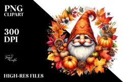Vibrant Autumn Gnome, High-Res PNG Product Image 2