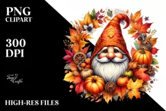 Vibrant Autumn Gnome, High-Res PNG Product Image 1