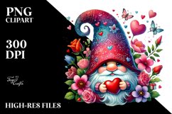Detailed Valentines Gnome Hat PNG Product Image 2