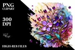 Watercolor Luxury Flower Splash Clipart Product Image 3