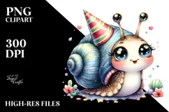 Cute Baby Snail PNG Product Image 2