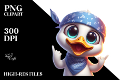 Silly Cartoon Duck with Bandana, High-Res PNG Product Image 2