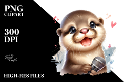 Cute Baby Otter PNG Product Image 2