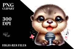 Cute Baby Otter PNG Product Image 2