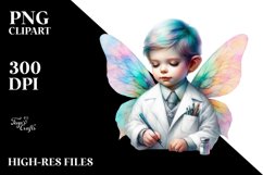 Baby Fairy in Lab Coat, Colorful PNG Product Image 3