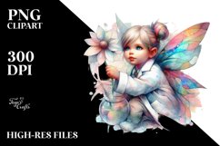 Baby Fairy in Lab Coat, Colorful PNG Product Image 3