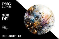 Abstract -Like Cosmos with Golden Insertions PNG Product Image 2