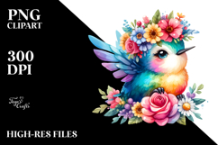 Hummingbird on Flower | Sublimation, Clipart Product Image 2